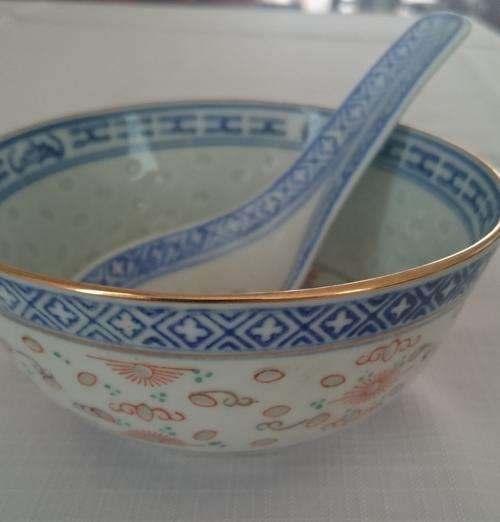 Chinese Bowl & Spoon