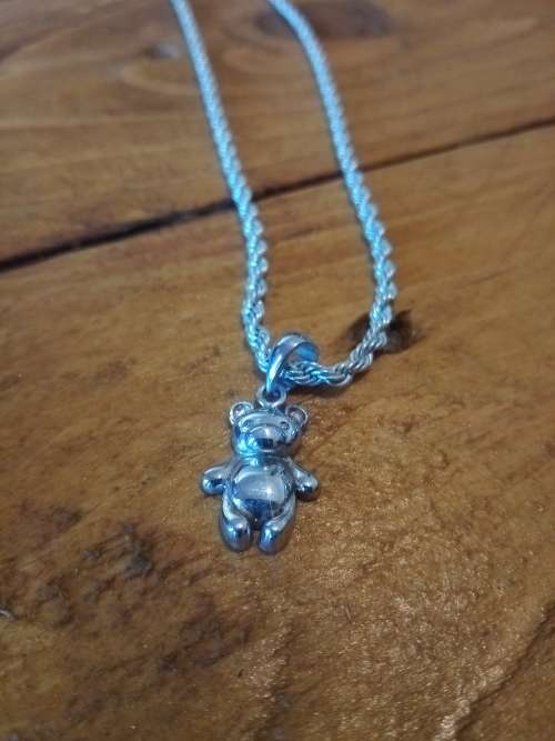 Sterling Silver Pendant with two Natural Diamonds and Chain - Just Beautiful!