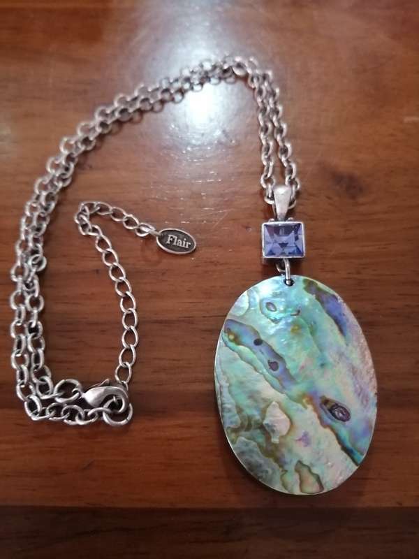 Antique Abalone Pendant and Necklace!