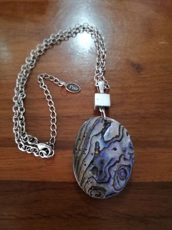 Antique Abalone Pendant and Necklace!