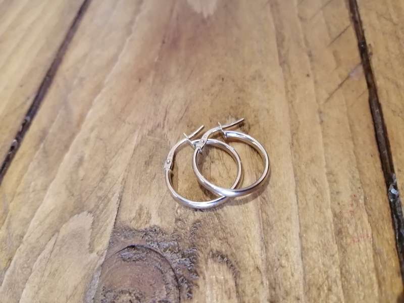 Gold Hoop Earrings - Stamped 375