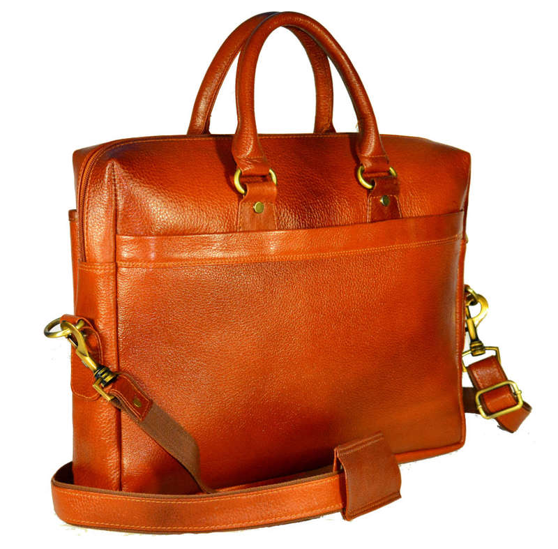 Executive Genuine Leather Laptop Messenger Bag