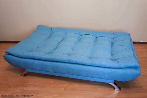 FABRIC Sleeper Couch TURQUOISE / Sofa Bed