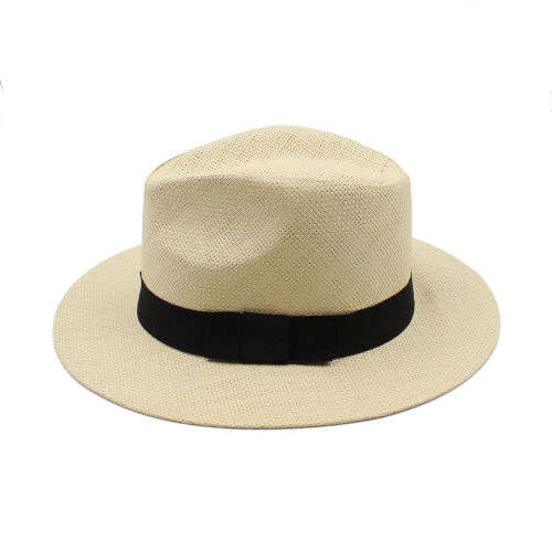 (FREE SHIPPING) Panama fedora Summer Beach straw cream white sun hat men women man woman