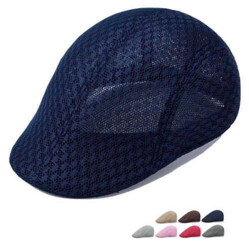Classic Mesh Ivy Newsboy Ivy Cap Hat Crochet Driving Golf Ventair Ivy Gatsby cap Men Women