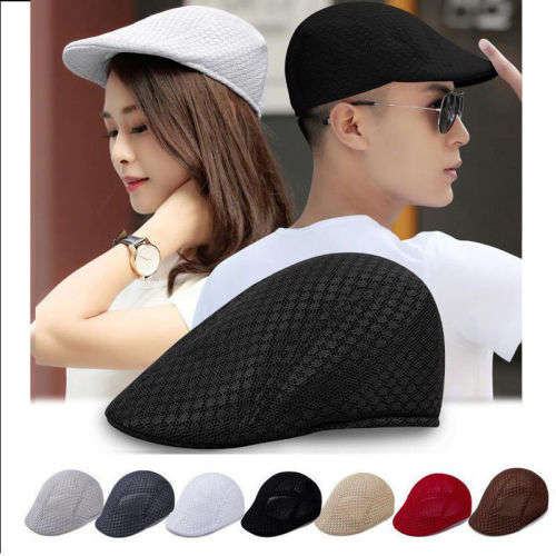 Classic Mesh Ivy Newsboy Ivy Cap Hat Crochet Driving Golf Ventair Ivy Gatsby cap Men Women