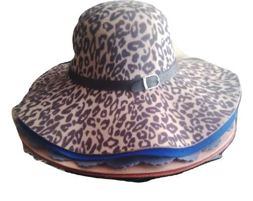 Women Wide Brim Wool Felt round top Bowler Floppy Cloche Sun summer beach hat