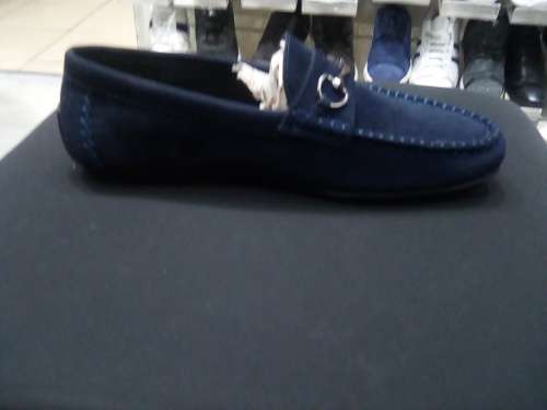 (Boat Blusher) Formal Casual suede velvet shoes for men (bLUE)