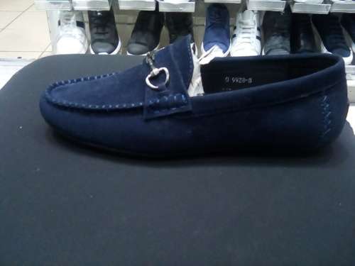 (Boat Blusher) Formal Casual suede velvet shoes for men (bLUE)