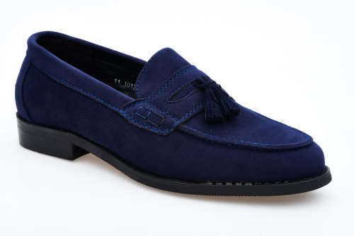 Formal casual blue cool with sylish front suede shoes for men (SIZES: 7,8,9,10)