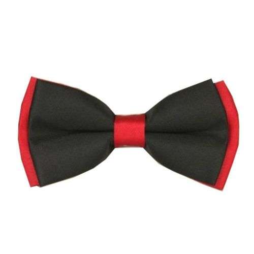 (A SET OF 4)Men's Fashion Tuxedo Satin Two tone Color Adjustable Wedding Bowtie Bow Tie