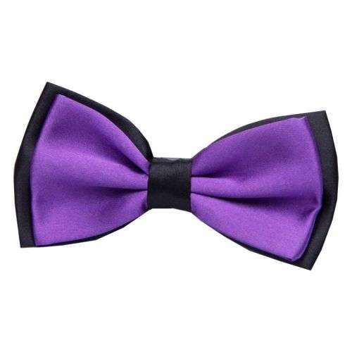 (A SET OF 4)Men's Fashion Tuxedo Satin Two tone Color Adjustable Wedding Bowtie Bow Tie