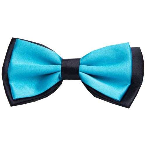 (A SET OF 4)Men's Fashion Tuxedo Satin Two tone Color Adjustable Wedding Bowtie Bow Tie