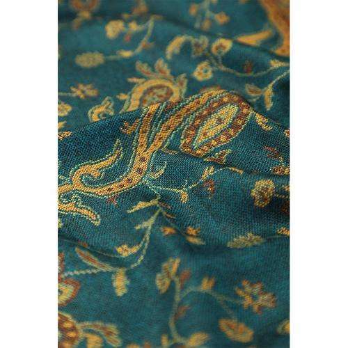 (FREE SHIPPING) Acrylic Silky Reversible Soft Paisley Pashmina Shawl Wrap Scarf W/Fringes