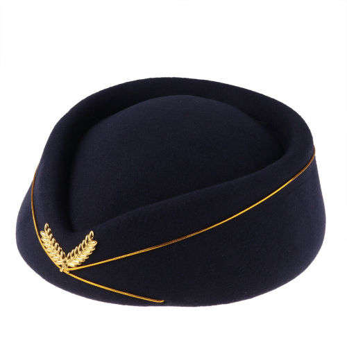 (FREE SHIPPING) Stewardess Wool Cap Flight Attendant air hostess Cap For Costume stylish hat for wom