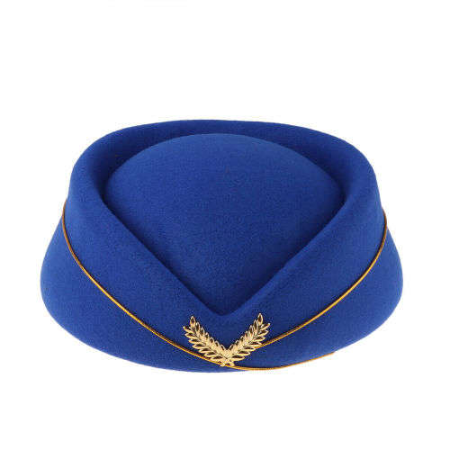 (FREE SHIPPING) Stewardess Wool Cap Flight Attendant air hostess Cap For Costume stylish hat for wom