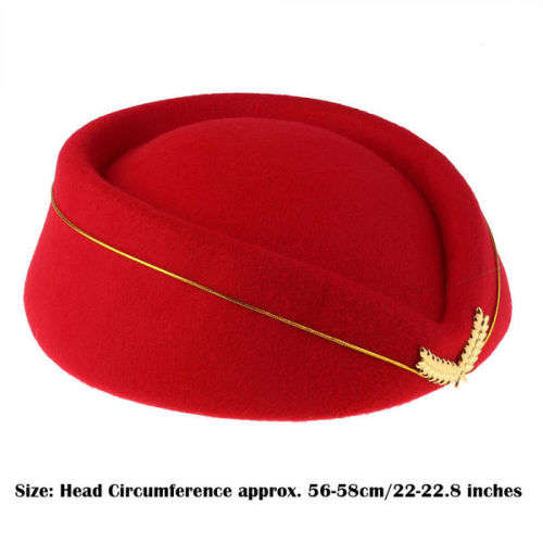 (FREE SHIPPING) Stewardess Wool Cap Flight Attendant air hostess Cap For Costume stylish hat for wom