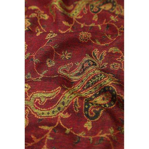 (FREE SHIPPING) Acrylic Silky Reversible Soft Paisley Pashmina Shawl Wrap Scarf W/Fringes