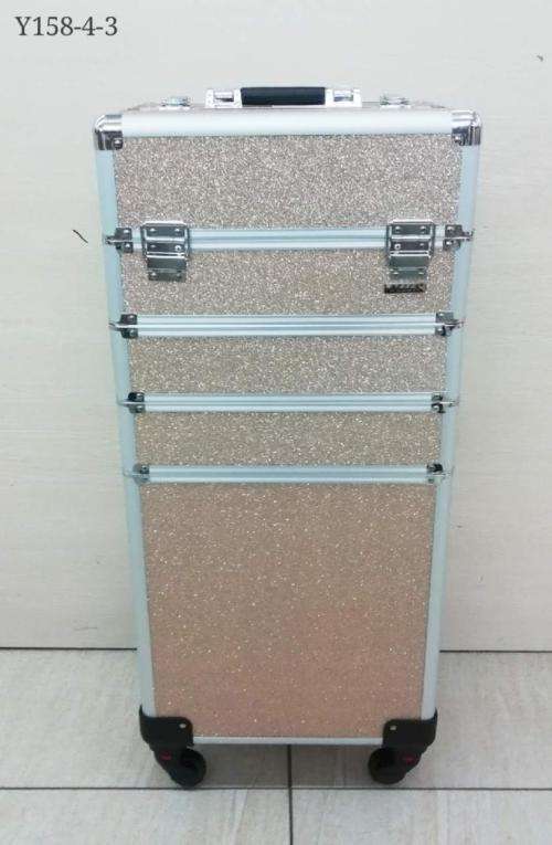 (PARIS) Toiletry cosmetics Makeup bag travel 4 in 1 Trolley Portable Professional Cosmetic Travel