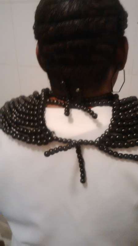 (FREE DELIVERY) 3 IN 1 Cleopatra african zulu xhosa handmade beaded Necklace, bracelet headnecklace