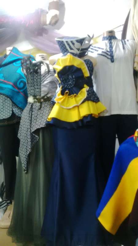 Xhosa zulu traditional blue and yellow wedding formal event dress for women