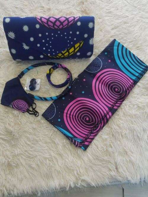 6 piece African purse set ,Africa Print bag, Africa clutch,Ankara purse, Africa bag
