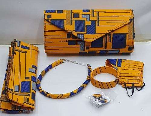 6 piece African purse set ,Africa Print bag, Africa clutch,Ankara purse, Africa bag