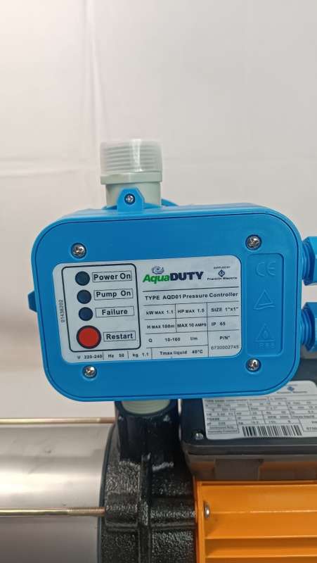 Centrifugal Domestic Water Pump 1.25HP /0.92KW with Controller Aqua Duty 4AQD 100L/min