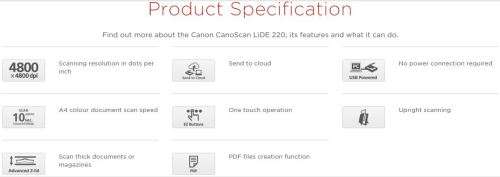CanonScan LiDE 220 Color Image/Document Scanner - Free Shipping in SA