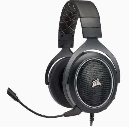 Corsair HS60 7.1 Surround Sound Gaming Headset - Black with White Highlight
