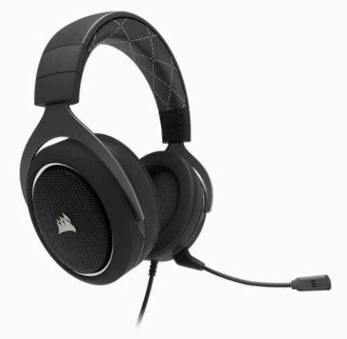 Corsair HS60 7.1 Surround Sound Gaming Headset - Black with White Highlight