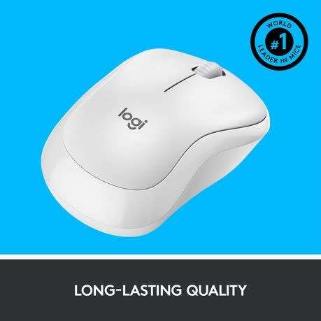 Logitech M220 SILENT Wireless Mouse - White