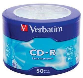 Verbatim 43728, 700MB-80min Blank CD-R (52x) - 50pack spindle