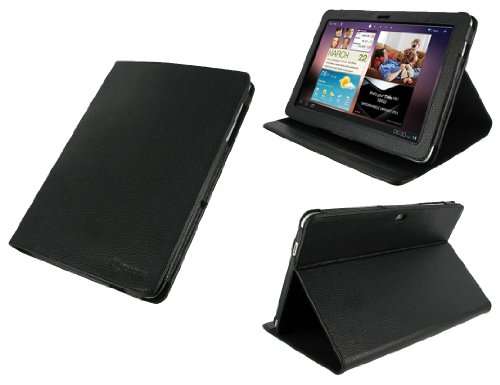 Black Case cover for Samsung Galaxy Tab 2 10.1" - Free Screen protector & Stylus Pen
