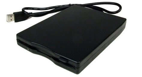 External USB 1.44MB Floppy Disk Drive - Black