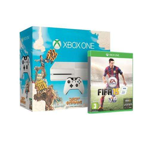 Xbox ONE 500GB White Console + Sunset Overdrive Game + FIFA 15 Game + Voucher