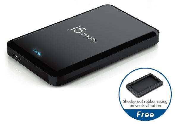 J5create 2.5" USB3 SATA External Hard Drive enclosure, support upto 9.5mm 2.5" sata hdd