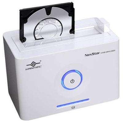 Vantec Nexstar Hard Drive Dock, White with white led , 2.5" or 3.5" SATA to USB3.0