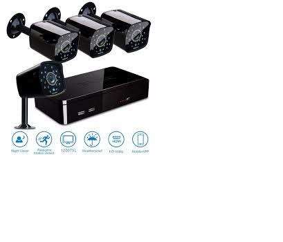 CCTV SURVEILLANCE KITS  - 4CHANNEL - 1200 TVL COLOUR/IR OUTDOOR CAMS (3G & Internet remote viewing)