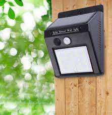 25 Led Solar Powered Pathway/Wall Light - PIR Motion Sensor