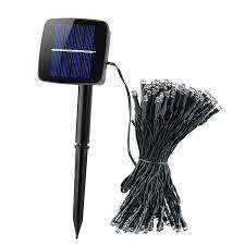 100 LED Solar Charged Fairy String Lights - Multi Color with Solar Panel