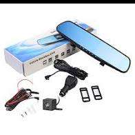 Rear view Mirror Vehicle BlackBox DVR - Dual Channel - Display Screen