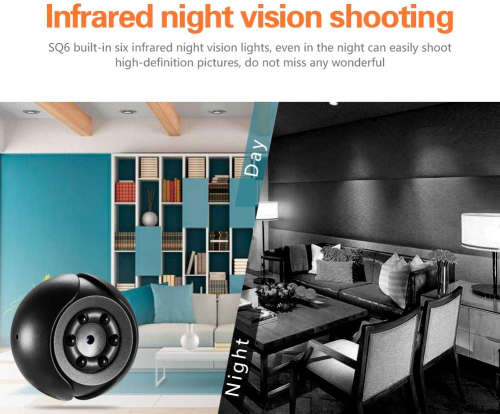 Full HD SQ6 Mini Spy Camera - 140 Degree View - IR Night Vision - Motion Detection