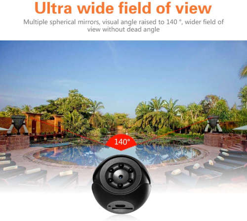 Full HD SQ6 Mini Spy Camera - 140 Degree View - IR Night Vision - Motion Detection