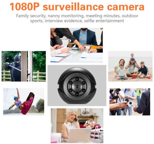 Full HD SQ6 Mini Spy Camera - 140 Degree View - IR Night Vision - Motion Detection