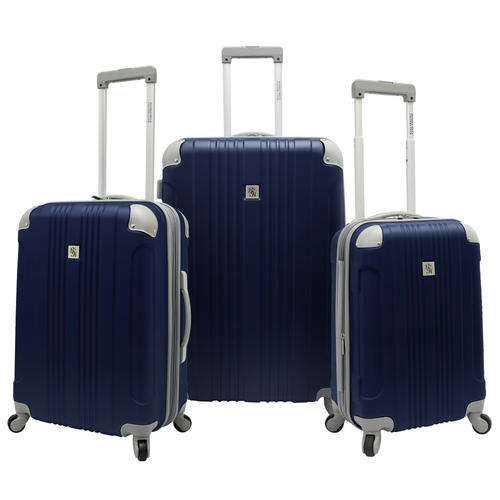 3 Piece ABS hardsided 3 Piece Spinner Luggage Set (AVAILABLE IN GREY, PINK AND BLACK)