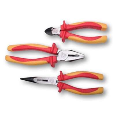 3 PIECE PLIER SET, Combination plier, Long nose plier and Side cutter
