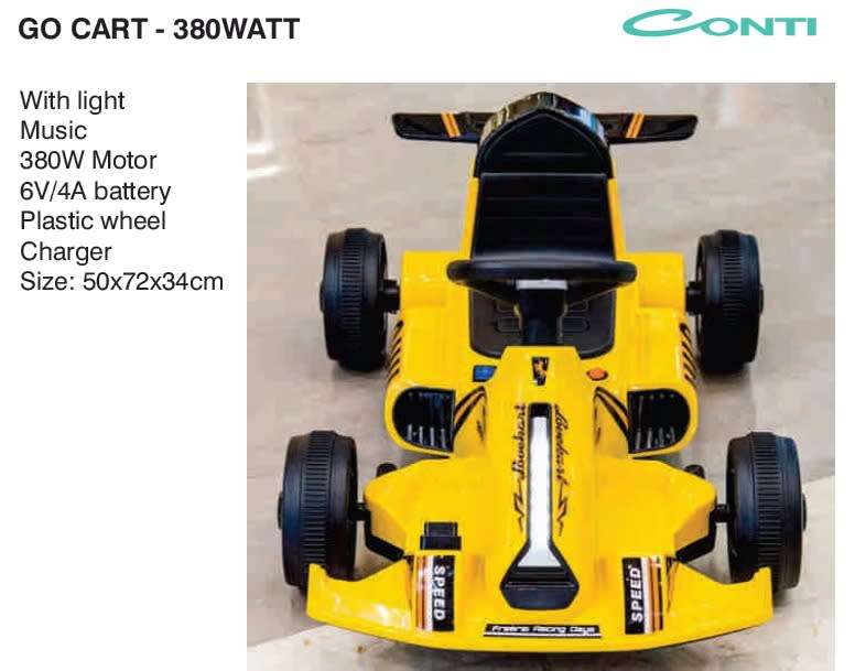 Conti 380W Kids Go Cart with Lights and Music