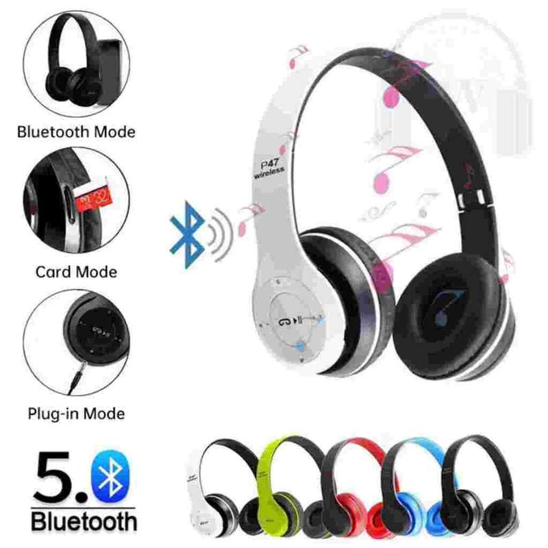 P47 Foldable Wireless Headphones - Built In Microphone