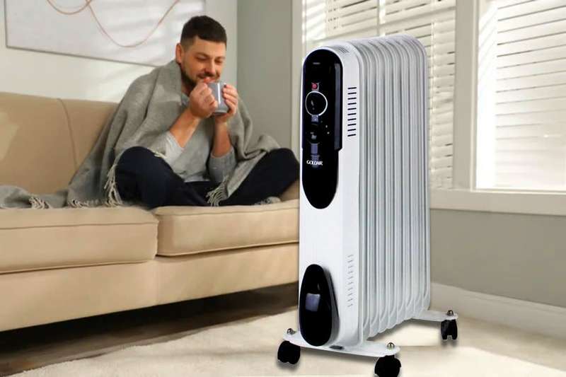 Goldair 11 Fin Oil Heater - Slim - 3 Heat Settings